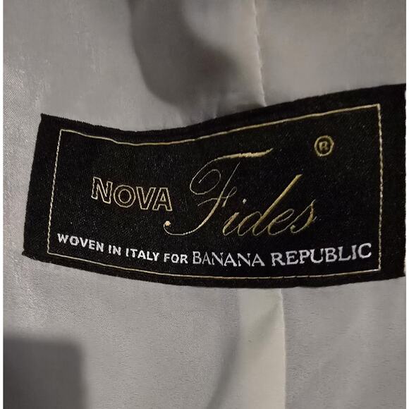 Women’s BANANA REPUBLIC Blue Heather Wool Blazer Italian Fabric Jacket SZ 00 P - Picture 10 of 11